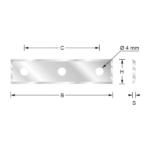 Replacement TC Tips 3 Holes with 4 Cutting Edges - 50 - 1-7 - 12 - 4 - 3